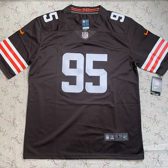 Myles Garrett #95 Brown Cleveland Browns Player Game Jersey - Picture 1 of 7